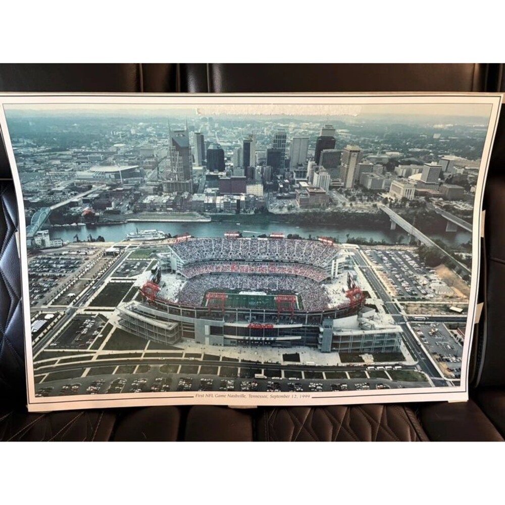 Vintage Nashville Titans Adelphia Coliseum Opening Day Aerial Photo Poster 1999